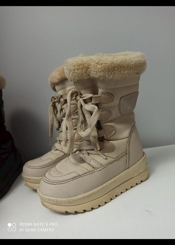 Bej Kürklü Kız Çocuk Botu - Görsel 2