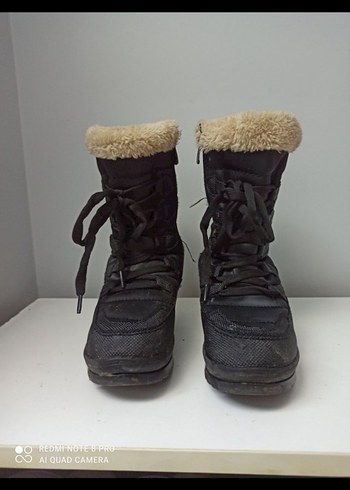 unisex Çocuk Siyah Kürklü Kauçuk Bot - Görsel 5