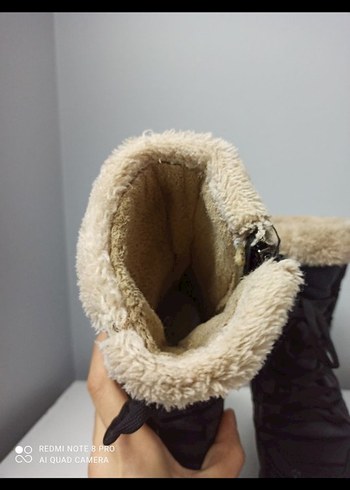 unisex Çocuk Siyah Kürklü Kauçuk Bot - Görsel 3