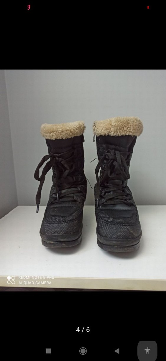 unisex Çocuk Siyah Kürklü Kauçuk Bot - Görsel 5