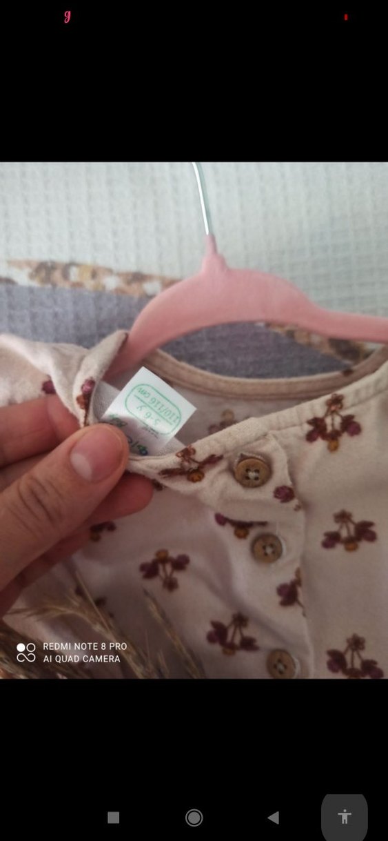 Bej Bohem Uzun Kollu Kız Elbisesi - Görsel 5