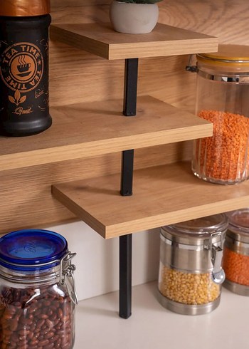 Kahverengi Çok Katlı Mutfak Rafı - Görsel 5