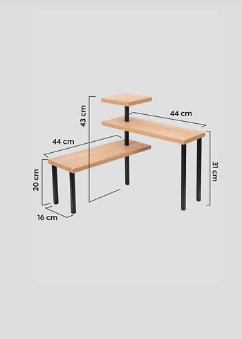 Kahverengi Çok Katlı Mutfak Rafı - Görsel 7
