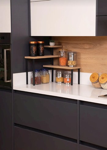 Kahverengi Çok Katlı Mutfak Rafı - Görsel 4