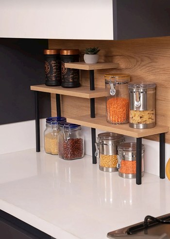 Kahverengi Çok Katlı Mutfak Rafı - Görsel 2