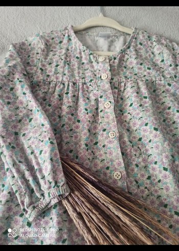 Kız Çocuk Gri Pamuklu Uzun Kollu Gömlek - Görsel 2