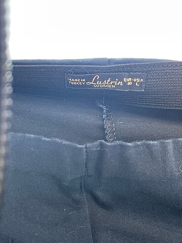 l Beden siyah Renk PreLoved Kumaş Pantolon %70 İndirimli.