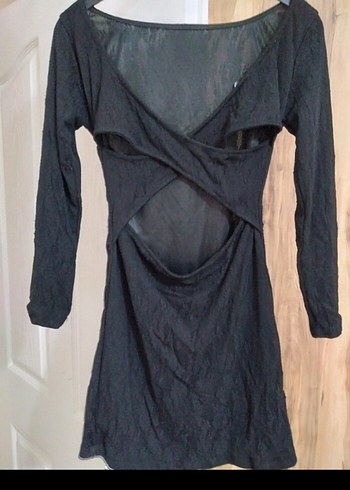 Uzun Kollu Mini Elbise - Görsel 2