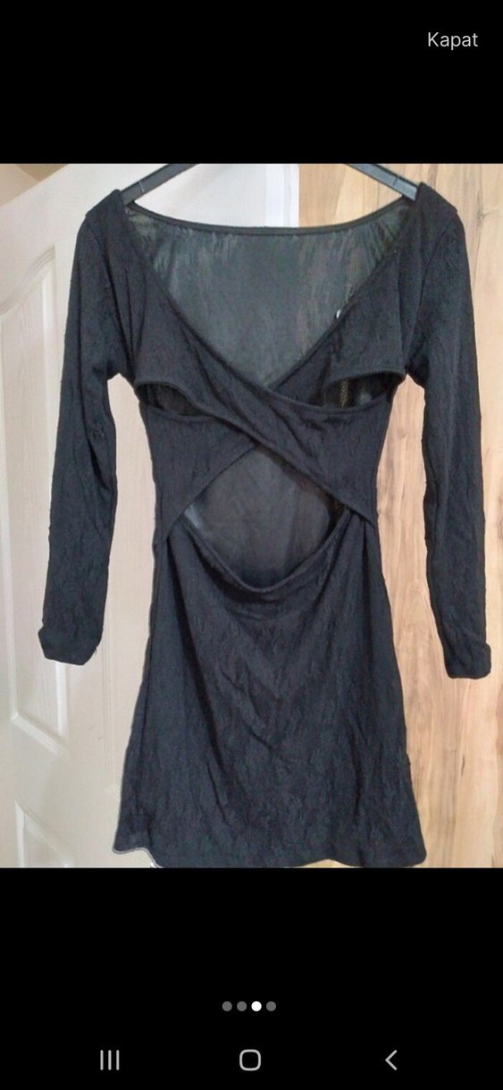 Uzun Kollu Mini Elbise - Görsel 2