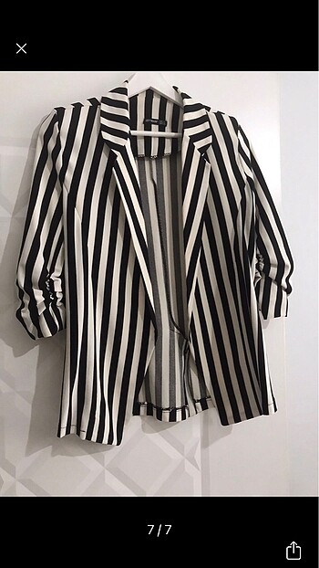 Zara Siyah beyaz blazer ceket