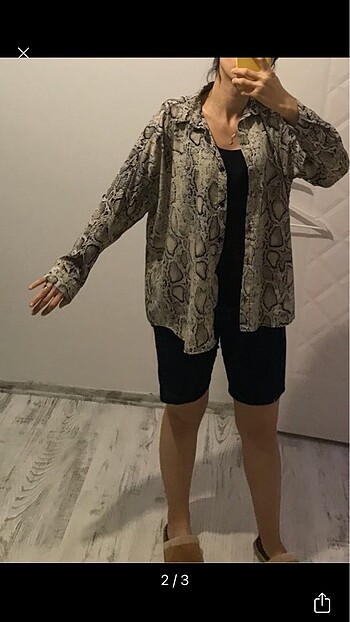 Diğer Leopar gömlek oversize