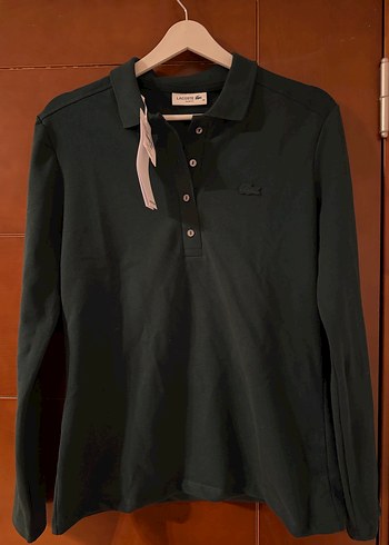 Lacoste Kadın Yeşil Uzun Kollu Polo Tişört - Görsel 5