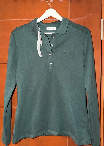Lacoste Kadın Yeşil Uzun Kollu Polo Tişört - Görsel 4
