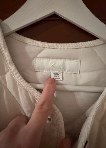 Zara Düğmeli Beyaz Kadın Ceket - Görsel 5