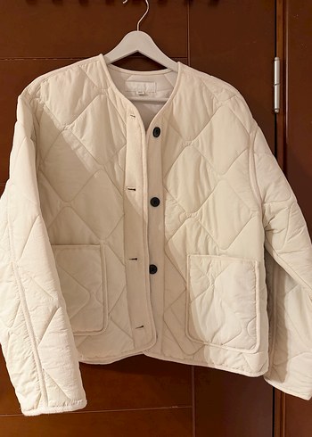 Zara Düğmeli Beyaz Kadın Ceket - Görsel 4