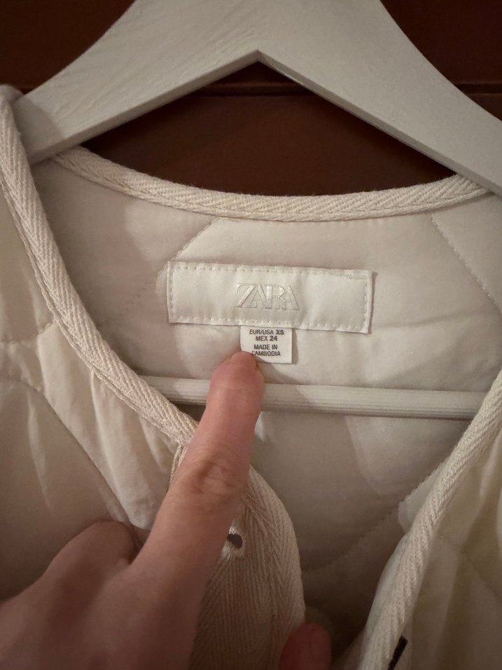 Zara Düğmeli Beyaz Kadın Ceket - Görsel 5