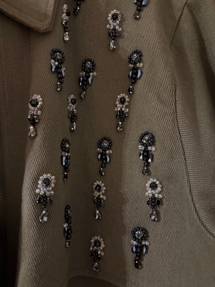 İpekyol Düğmeli, Nakış Detaylı Bej Kadın Ceket - Görsel 2