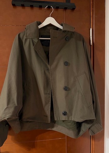 Düğmeli Kadın Midi Keten Trençkot - Görsel 2