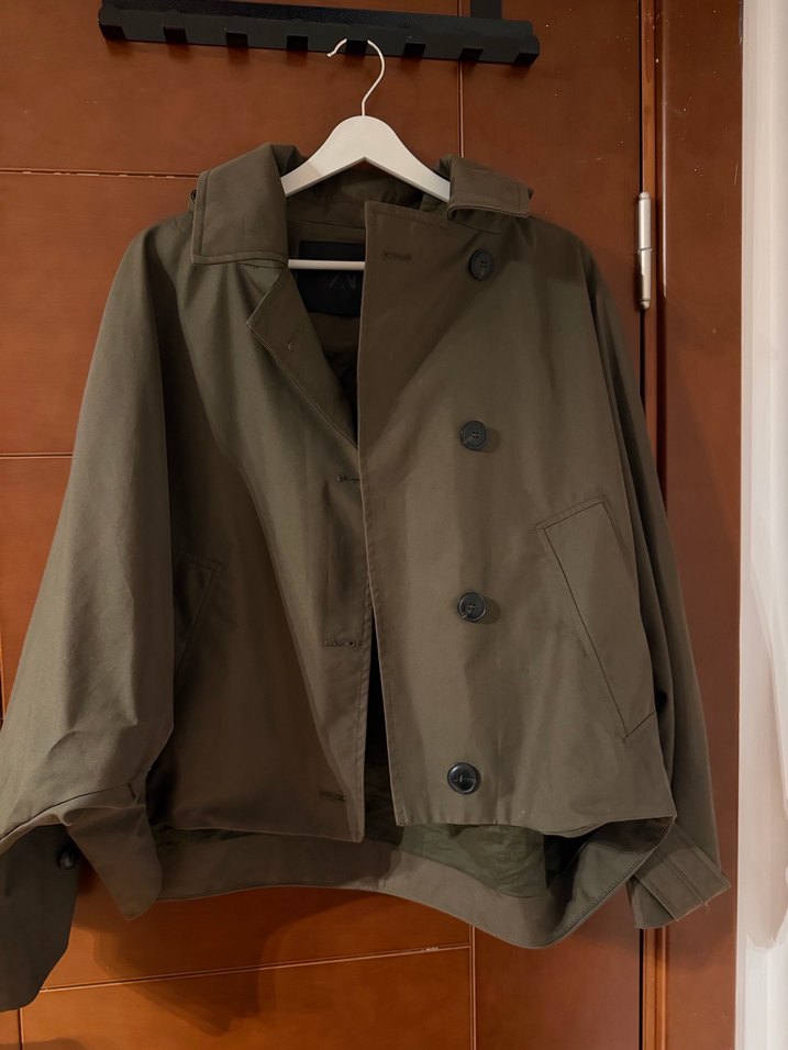 Düğmeli Kadın Midi Keten Trençkot - Görsel 2