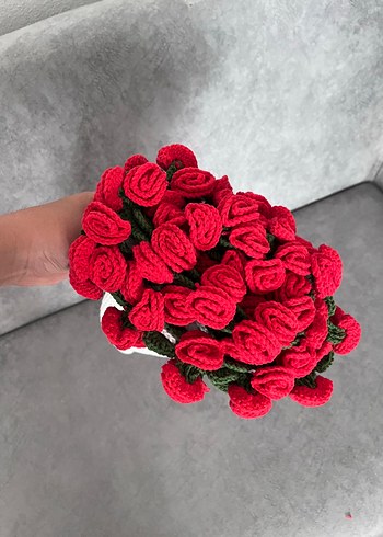  Güllü buket şal battaniye 100 cm