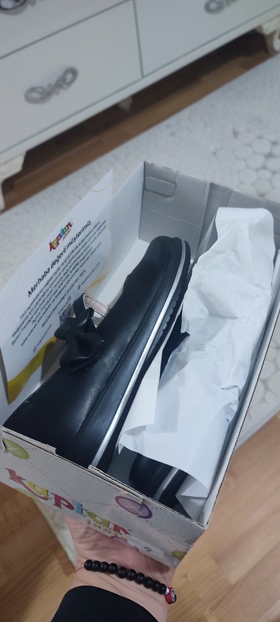 Kız Çocuk Siyah Tokalı Babet Ayakkabı - Görsel 2