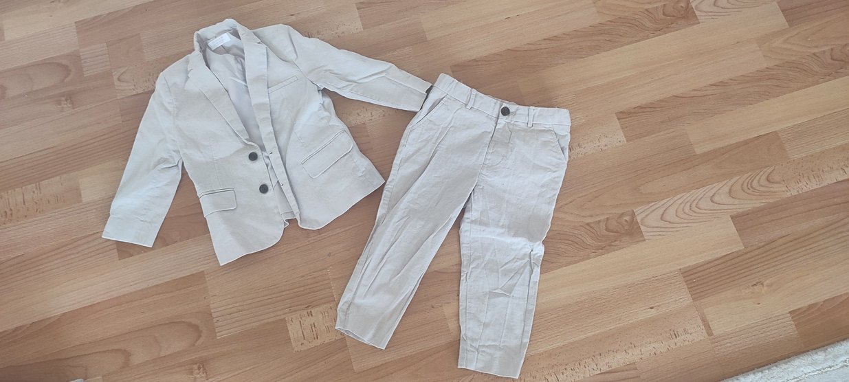 Bej Çocuk Takım Elbise Uzun Kollu - Görsel 2