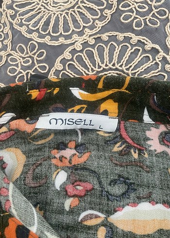 l Beden Bohem Desenli Uzun Kollu Kadın Gömlek