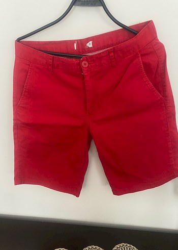 Kemerli Haki Erkek Keten Şort - Görsel 4