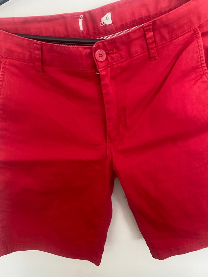 Kemerli Haki Erkek Keten Şort - Görsel 5