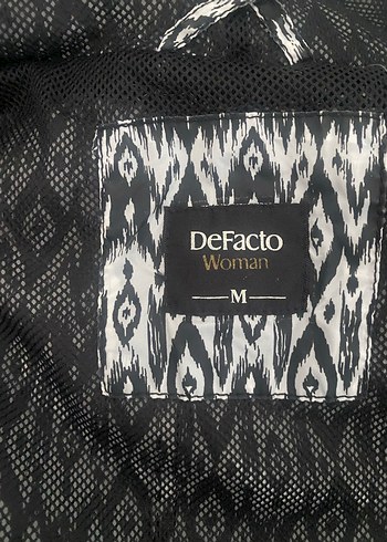 Defacto Kürk Detaylı Desenli Bohem Hamile Kabanı