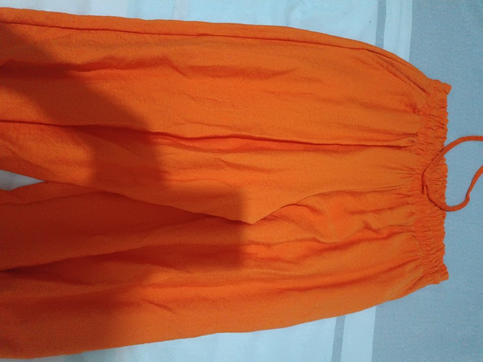 Bej Rahat Kesim Keten Kadın Pantolon - Görsel 3