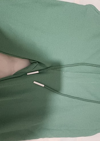 Kadın Haki Keten Bol Kesim Pantolon - Görsel 3