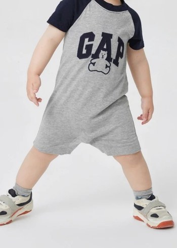 Gap GAP Erkek Bebek Gri Kısa Kollu Tulum