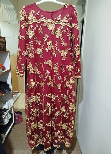52 beden bordo abiye