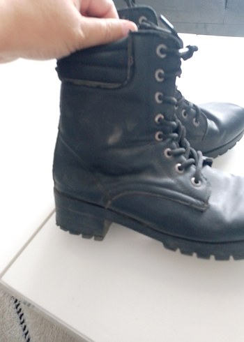 Diğer Siyah Deri Gotik Stiletto Topuklu Bot