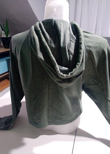 m Beden Gri Kapüşonlu Kadın Sweatshirt