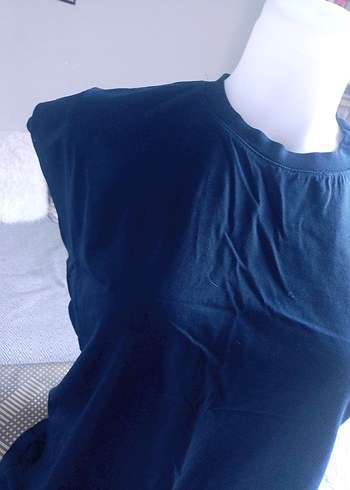 Lacivert Salaş  Kolsuz Tişört - Görsel 5