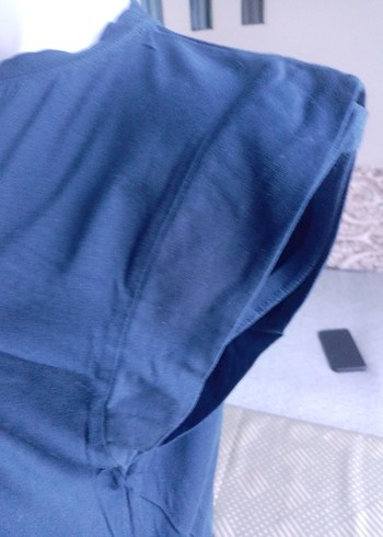 Lacivert Salaş  Kolsuz Tişört - Görsel 4