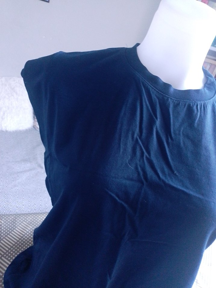 Lacivert Salaş  Kolsuz Tişört - Görsel 5