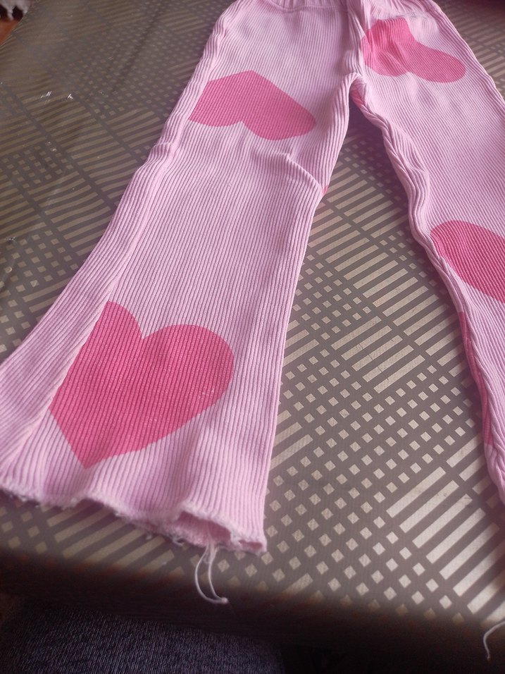 Pembe Kalpli Kız Çocuk  Pantolon - Görsel 2