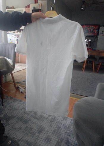 Erkek Beyaz Pamuklu Polo Tişört - Görsel 4