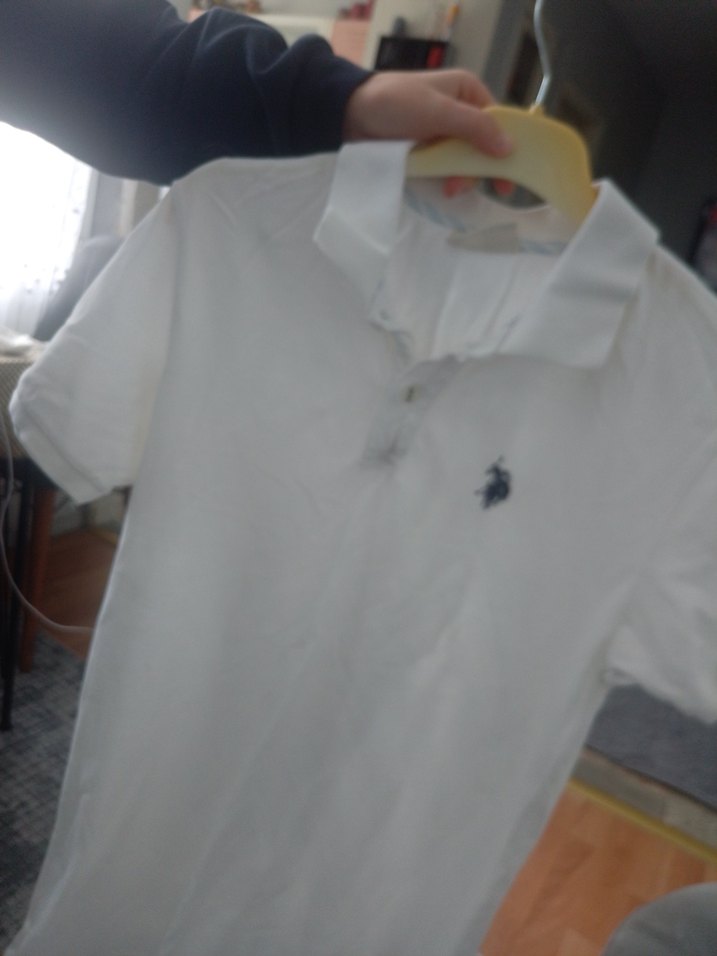 Erkek Beyaz Pamuklu Polo Tişört - Görsel 2