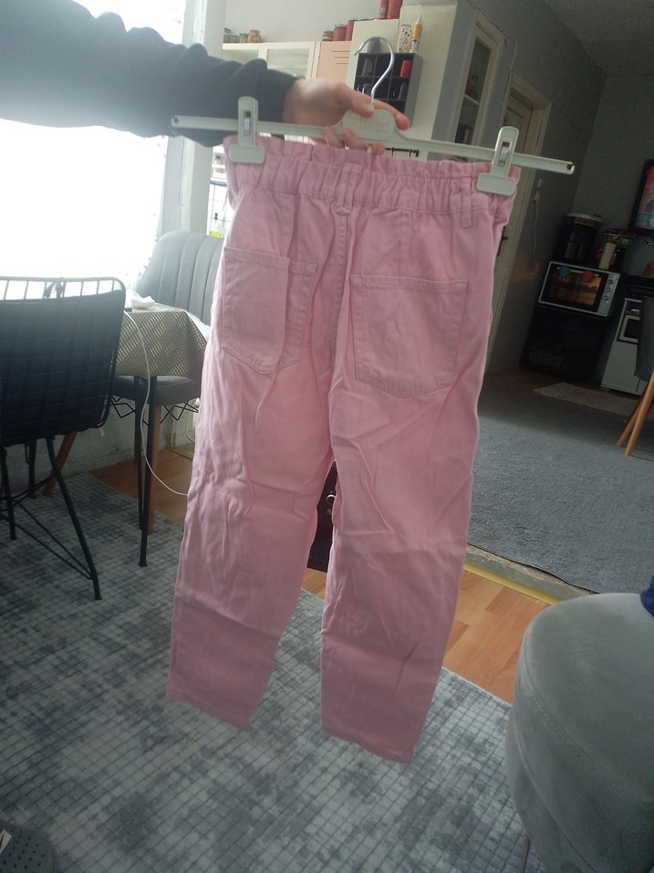 Pembe Loose Fit Denim Pantolon - Görsel 2