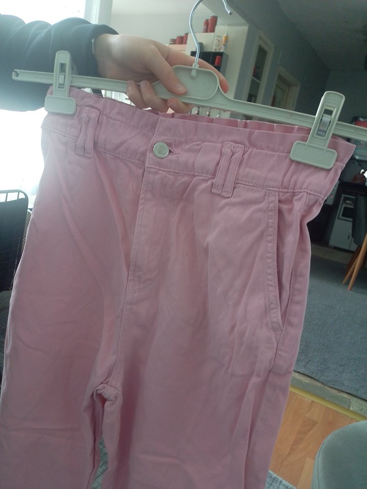Pembe Loose Fit Denim Pantolon - Görsel 4