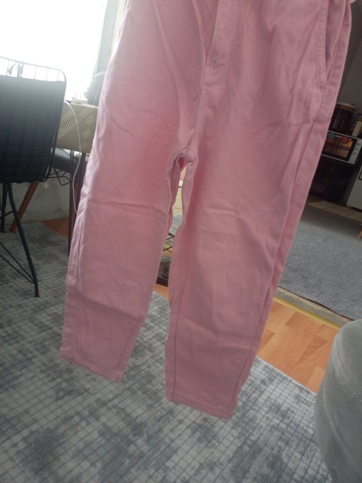 Pembe Loose Fit Denim Pantolon - Görsel 5