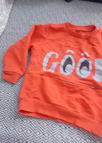 Turuncu Baskılı Erkek Sweatshirt - Görsel 2