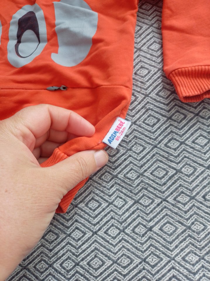 Turuncu Baskılı Erkek Sweatshirt - Görsel 3