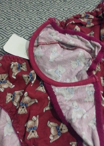 Bordo Baskılı Midi Sütyen Takımı - Görsel 3