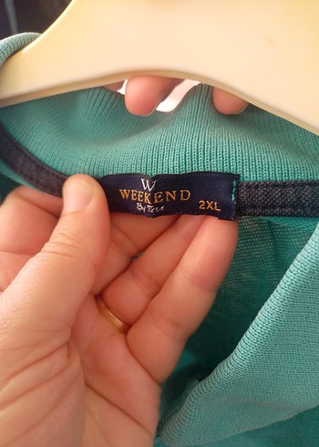 Turkuaz Erkek Polo Tişört Düğmeli Yaka - Görsel 3