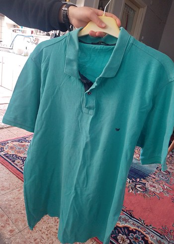 Turkuaz Erkek Polo Tişört Düğmeli Yaka - Görsel 4